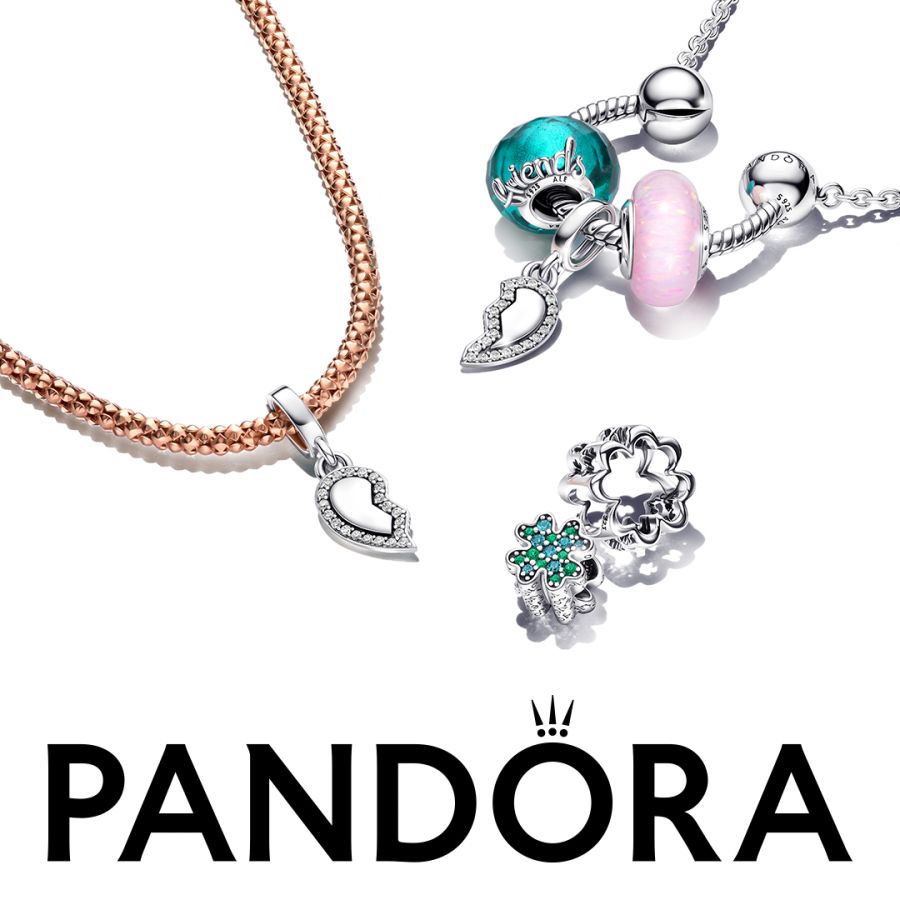 Pandora Two-tone Splittable Friendship Triple Dangle Charm - Image 5