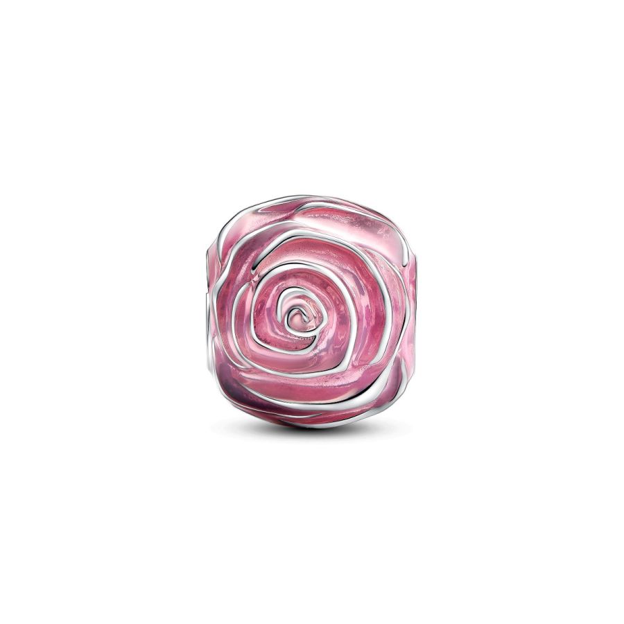 Pandora Pink Rose in Bloom Charm - Image 3