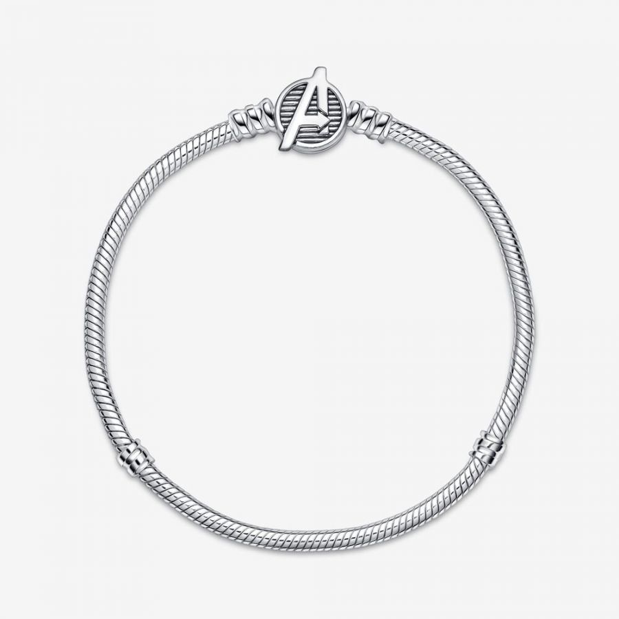 Pandora The Avengers Logo Clasp Snake Chain Bracelet - Image 5
