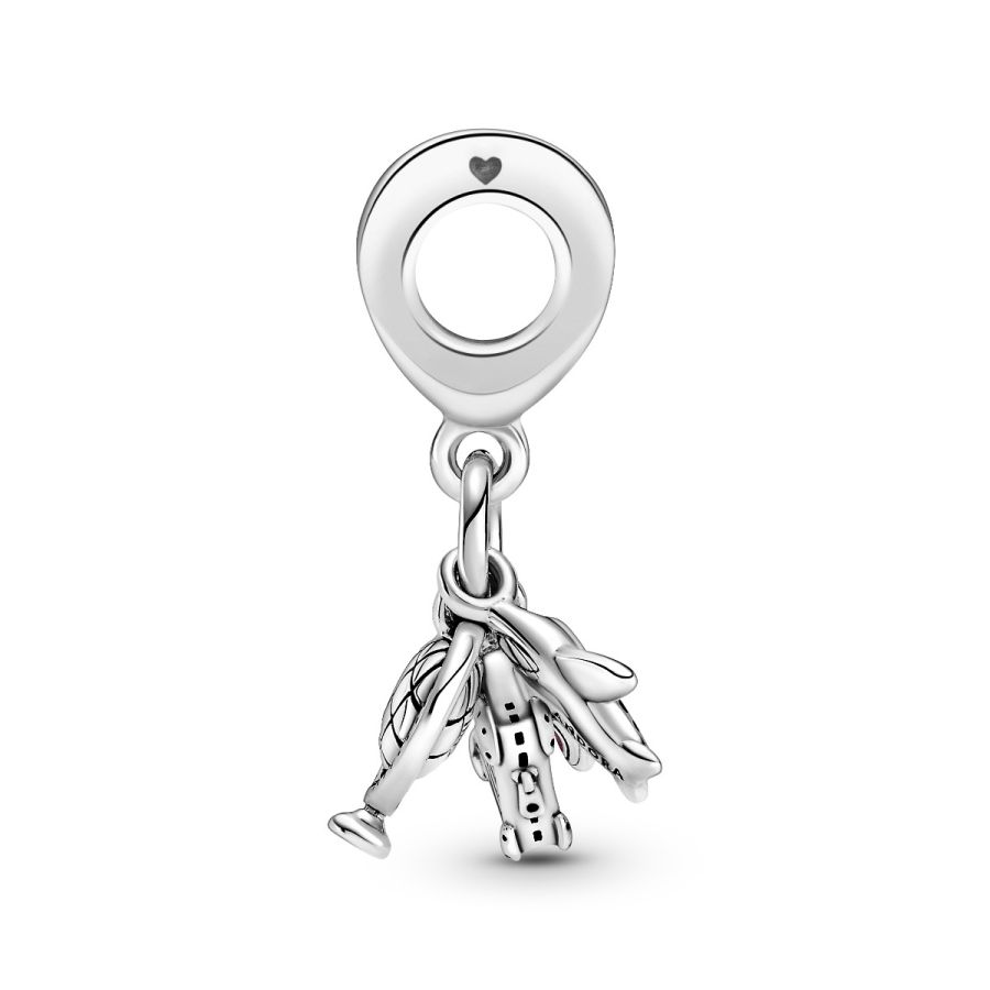 Pandora Airplane, Globe & Suitcase Dangle Charm - Image 3