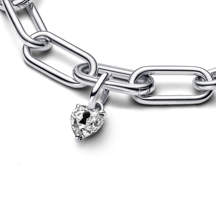 Pandora Keyhole Heart Mini Dangle Charm - Image 4