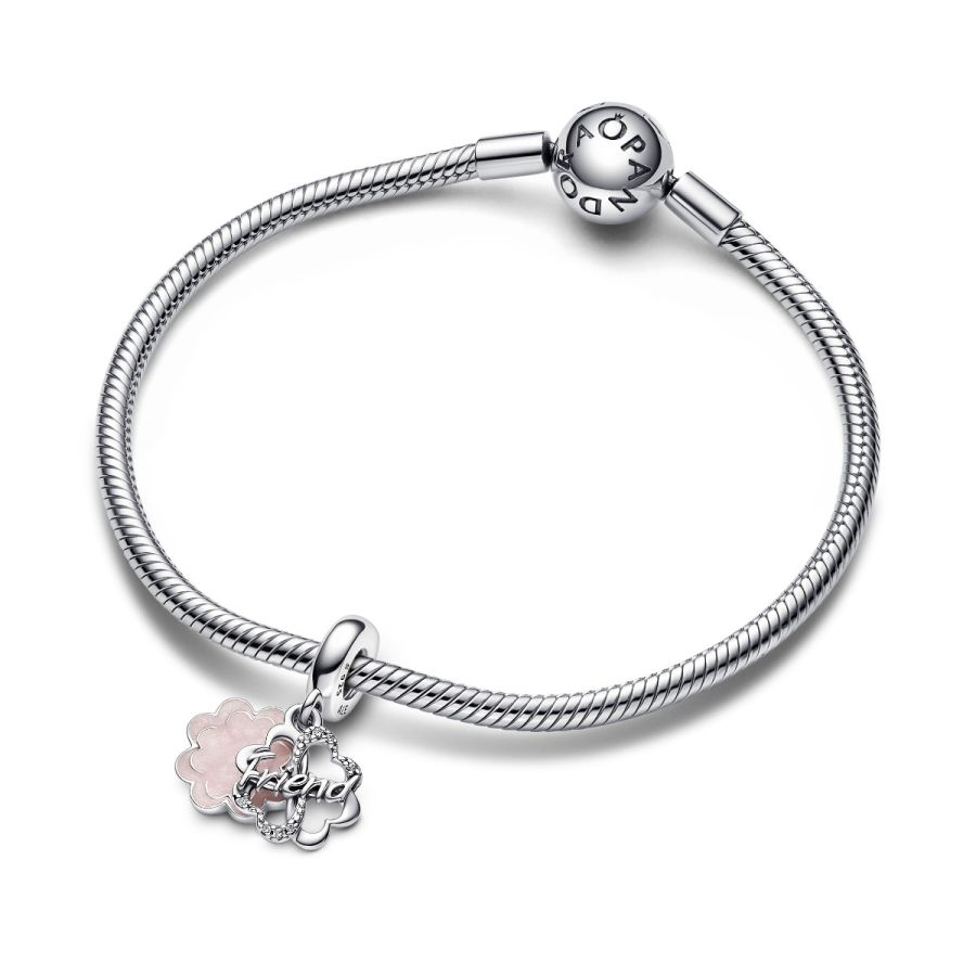 Pandora Four-Leaf Clover Friendship Double Dangle Charm - Image 6
